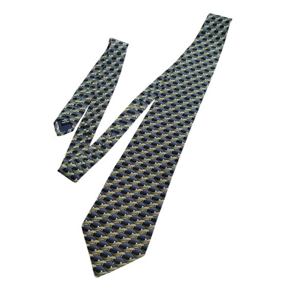 Ties To Nature Men's Imported Silk Dolphin Print Neck Tie - Picture 2 of 6